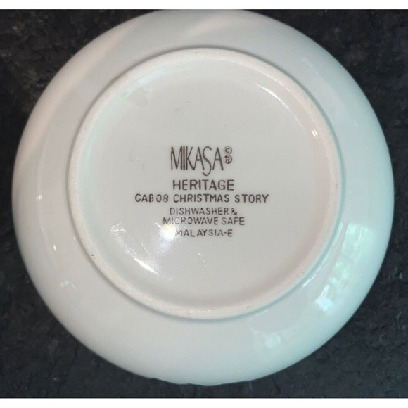 Mikasa Heritage Cabob Christmas Story Trinket Dish Candy Sugar Bowl Lidded EUC - Picture 5 of 7